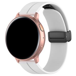 Strap-it Huawei Watch GT D-buckle siliconen bandje (wit)