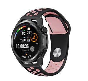 Strap-it Huawei Watch GT sport band (zwart/roze)