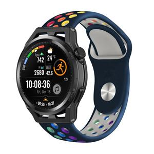 Strap-it Huawei Watch GT sport band (donkerblauw kleurrijk)