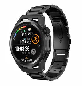 Strap-it Huawei Watch GT stalen band (zwart)