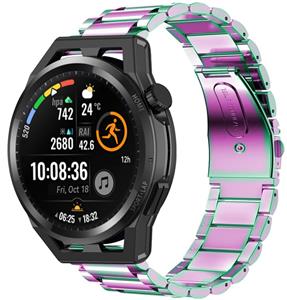 Strap-it Huawei Watch GT stalen band (regenboog)