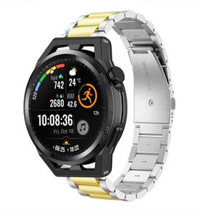 Strap-it Huawei Watch GT stalen band (zilver/goud)