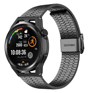 Strap-it Huawei Watch GT roestvrij stalen band (zwart)
