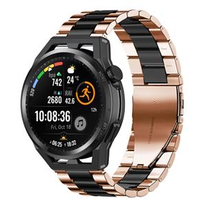 Strap-it Huawei Watch GT stalen band (roségoud/zwart)