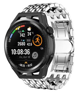 Strap-it Huawei Watch GT stalen draak band (zilver)