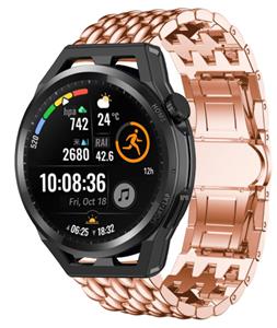 Strap-it Huawei Watch GT stalen draak band (rosé goud)