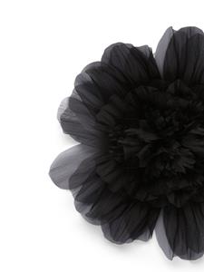 Nina Ricci maxi Flower silk brooch - Zwart