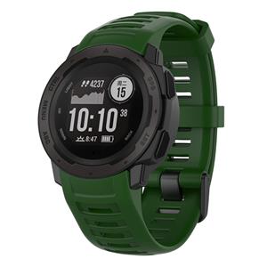 Strap-it Garmin Instinct 1 / 2 siliconen bandje (groen)