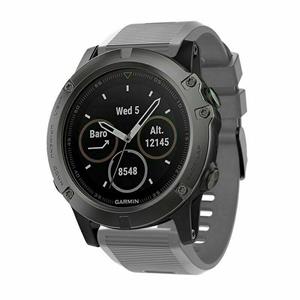 Strap-it Garmin Fenix 5x / 6x siliconen bandje (grijs)