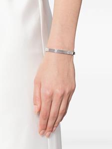 Kenneth Jay Lane logo-engraved crystal-embellished bracelet - Zilver