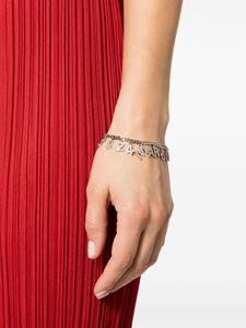 MM6 Maison Margiela logo-charm chain-link bracelet - Zilver