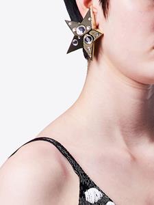 AREA crystal-embellished star earrings - Goud