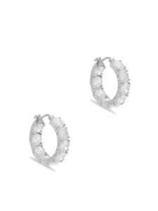Kenneth Jay Lane crystal-embellished hoop earrings - Zilver