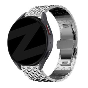 Bandz Huawei Watch GT 2 42mm stalen band 'Dragon' (zilver)