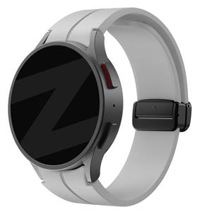 Bandz Samsung Galaxy Watch 6 Classic 47mm siliconen band met D-Buckle (grijs)