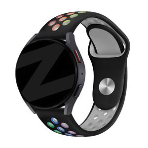 Bandz Samsung Galaxy Watch 42mm sport band 'Deluxe' (zwart/rainbow)
