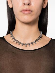 MISBHV embossed-logo spike-detailing necklace - Zilver