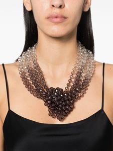 Emporio Armani ombré-effect bead necklace - Beige