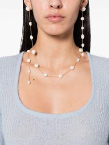 Cult Gaia Cleia pearl dangle earrings - Wit