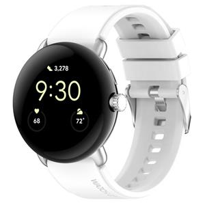 Strap-it Google Pixel Watch 1/2 siliconen bandje (wit)