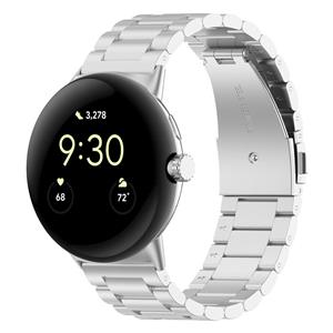 Strap-it Google Pixel Watch 1/2 stalen band (zilver)