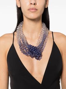 Emporio Armani beaded multi-chain necklace - Grijs