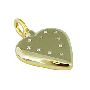 Urnwebshop Bicolor Gouden Ashanger Hart met 10 Diamantjes