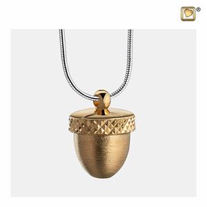 Urnwebshop Verguld Zilveren Ashanger Eikel Zirkonia, met Design Slangencollier