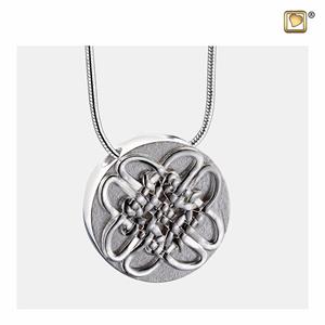 Urnwebshop Ashanger Keltische Cirkel Bicolor Zilver, inclusief Design Slangencollier