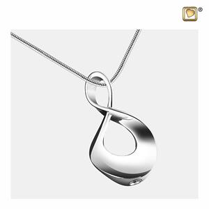 Urnwebshop Zilveren Ashanger Oneindige Liefde, inclusief Design Slangencollier