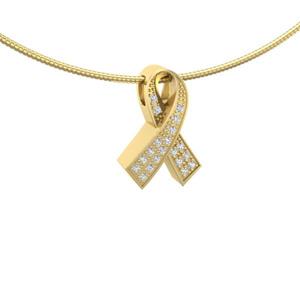 Urnwebshop Gouden Assieraad Ribbon met 20 Diamantjes