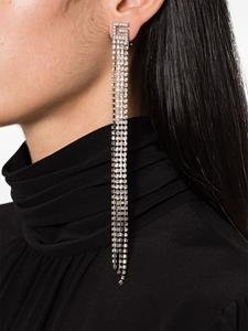 Gucci crystal-fringe drop earrings - Zilver