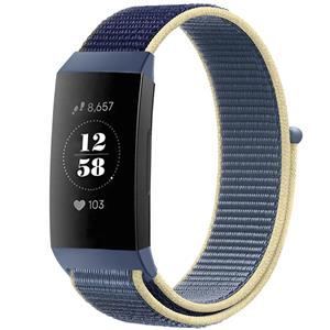 Strap-it Fitbit Charge 4 nylon band (oceaan blauw)