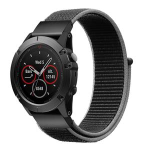 Strap-it Garmin Fenix 5x / 6x nylon band (charcoal)