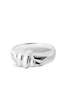 Dodo Nodo Bold ring met gegraveerd logo - Zilver