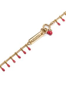 ISABEL MARANT logo-plaque bead-chain necklace - Goud