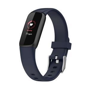 Strap-it Fitbit Luxe siliconen bandje (donkerblauw)