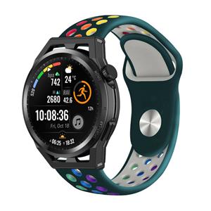 Strap-it Huawei Watch GT Runner sport band (dennengroen kleurrijk)