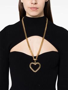 Moschino heart-pendant curb-chain necklace - Goud