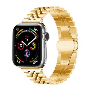 Strap-it Apple Watch Jubilee stalen band (goud)