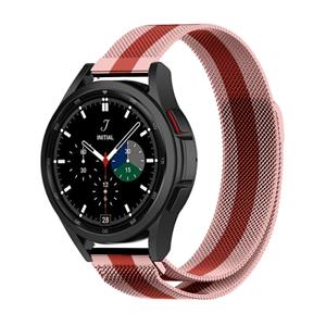 Strap-it Samsung Galaxy Watch 4 Classic 46mm Milanese band (rood/roze)