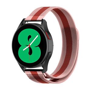 Strap-it Samsung Galaxy Watch 4 - 44mm Milanese band (rood/roze)
