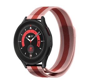 Strap-it Samsung Galaxy Watch 5 Pro Milanese band (rood/roze)
