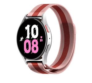 Strap-it Samsung Galaxy Watch 5 - 44mm Milanese band (rood/roze)