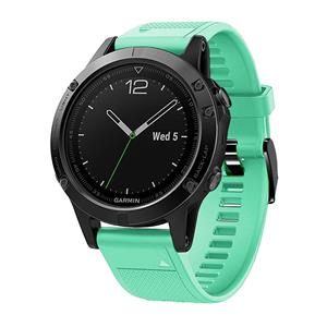 Strap-it Garmin Fenix 5 / 6 siliconen bandje (aqua)