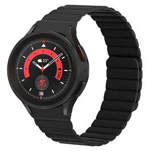 Strap-it Samsung Galaxy Watch 5 Pro magnetisch siliconen bandje (zwart)