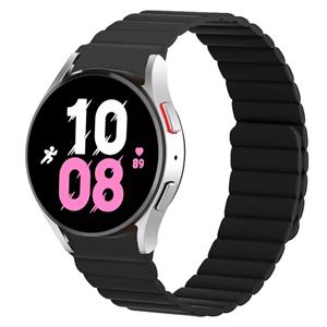 Strap-it Samsung Galaxy Watch 5 - 44mm magnetisch siliconen bandje (zwart)