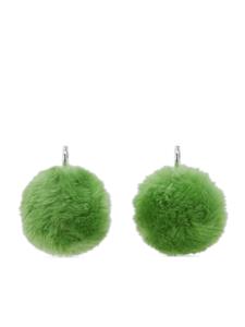 Marni pom-pom drop earrings - Groen