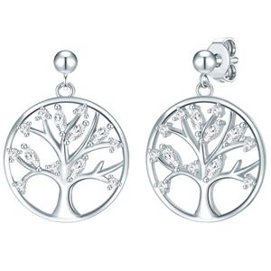 Rafaela Donata Paar Ohrhänger Baum des Lebens silber, aus Sterling Silber