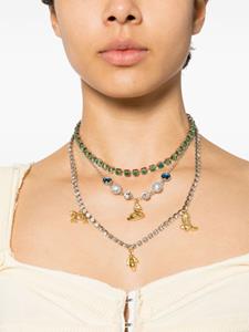 Marni gem-embellished layered necklace - Zilver